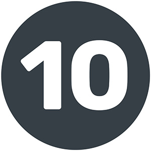 number 10 icon
